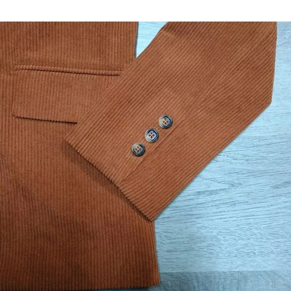 Autres Filles Women's Brown Lined Corduroy Pocket Blazer Jacket  Size Medium - Picture 8 of 9